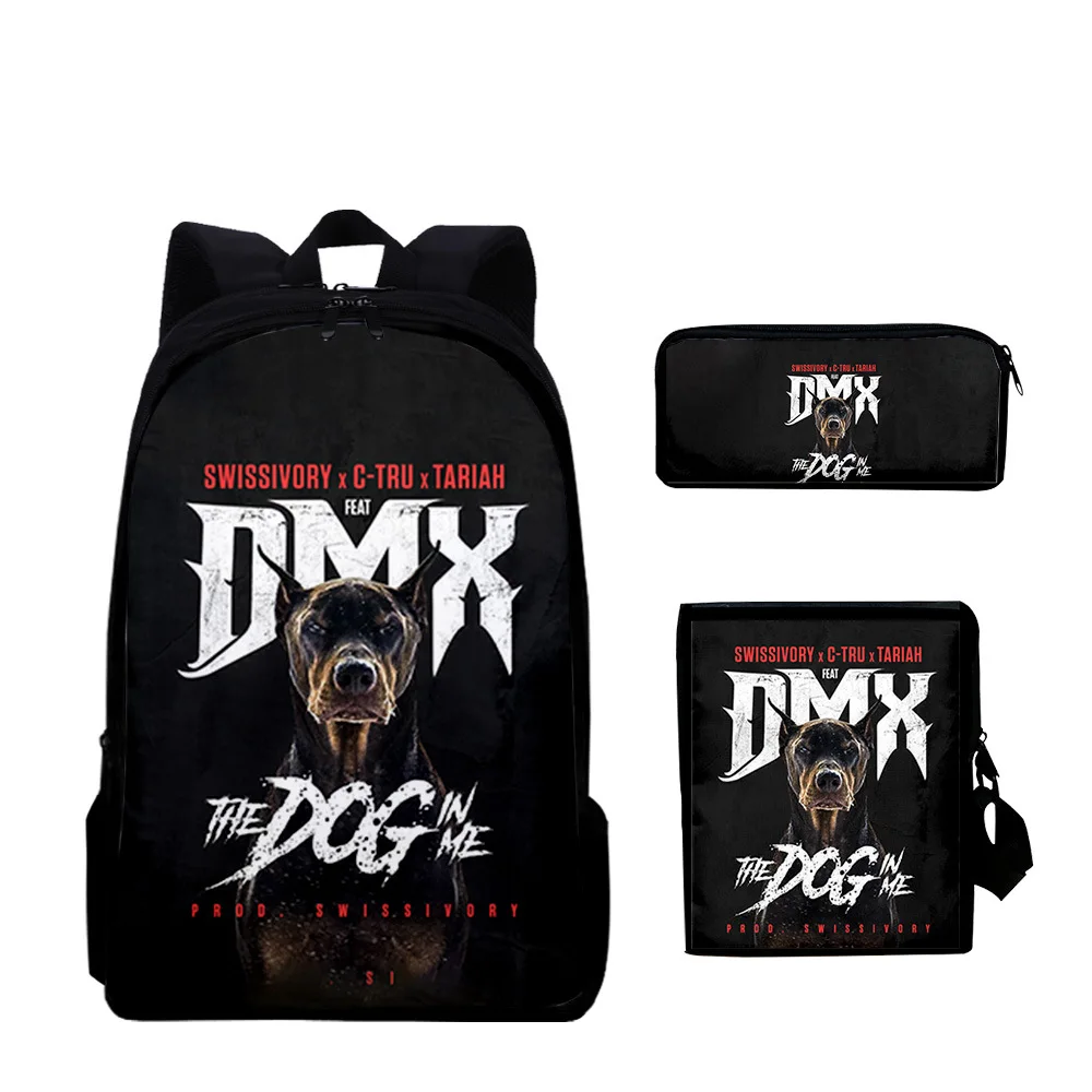 

New designs hot selling fashion Rapper DMX backpack wholesale stock bags with 3D Cigar Tobacco Circle Backpack in 3pcs set, Prink with print