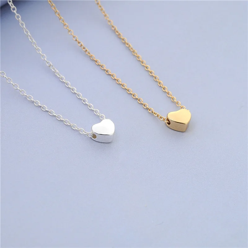 

TU-GEM Fashion Womens Silver Charm Jewelry Dainty Necklaces Cute Gold Heart Pendant Necklace Chain