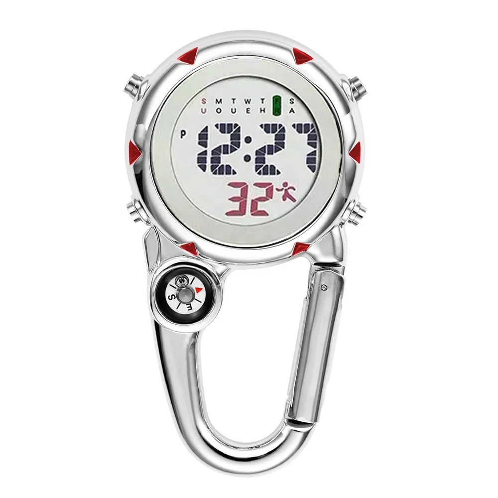 

Digital Carabiner Medical Nurses Fob Watch Waterproof Pocket High Quality Customized Logo Hook Nurse Watch