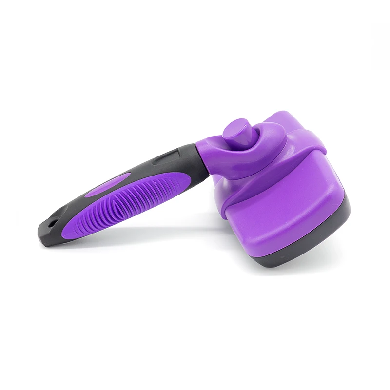 

Pet Grooming Brush Gently Massage Deshedding Dematting tool Dog Cat Self Cleaning Hair Slicker Brush pet hair remover brush