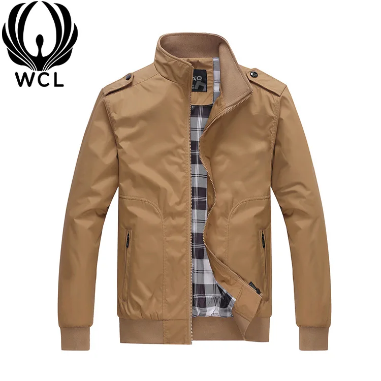 

Fashion Spring Solid Color Coats Male Casual Zipper Stand Collar Jaket Outerdoor Overcoat Men's Coat Jackets