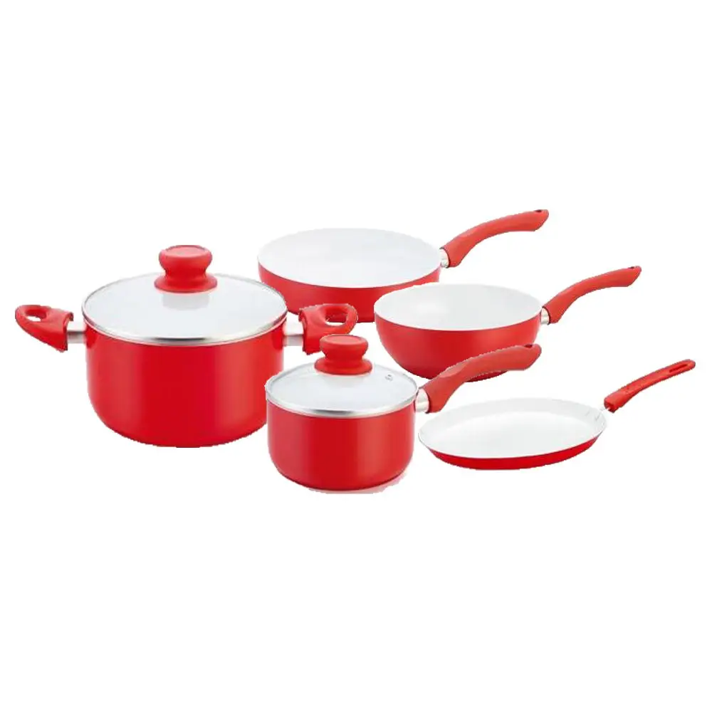 

Hot sale 10PCS cookware sets ceramic coating fry pan saucepan saucepot combo high quality Cookware Set