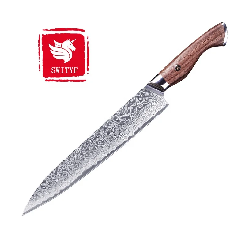 

Factory Custom Damascus Steel Kitchen Knife Meat Slicing Knives 8 Inch Slicing Knife