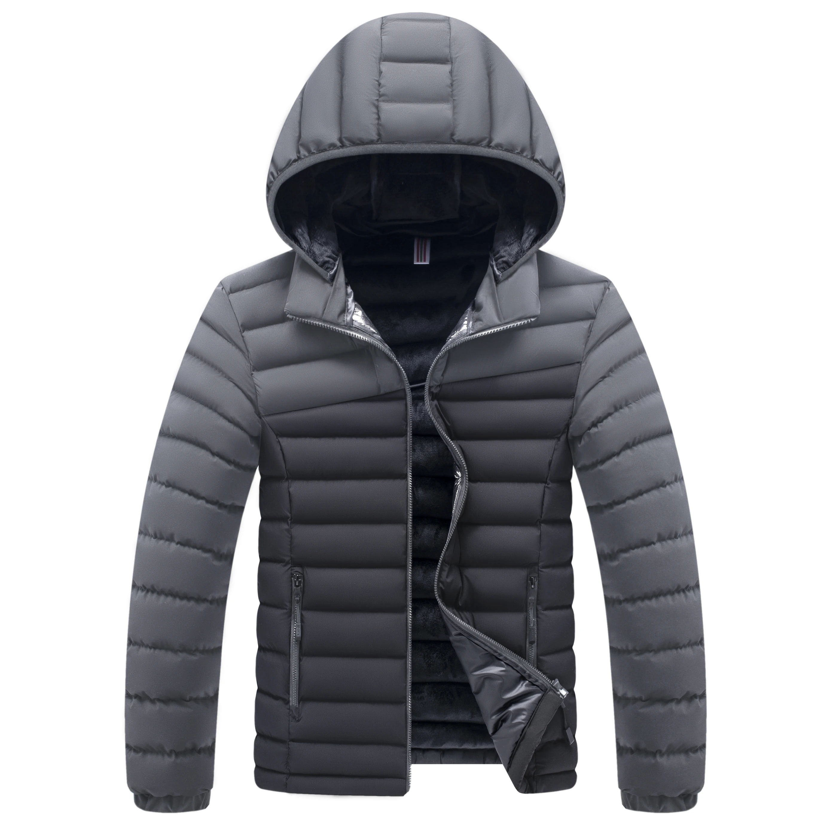 

Casual Winter plus size wind breaker Warm Outdoor Lightweight Down Mens Bomber Puffer Jacket Coats for men