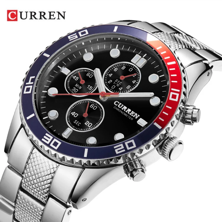 

CURREN 8028 fashion famous brand casual men male business clock steel military army classic luxury wrist quartz watch gift