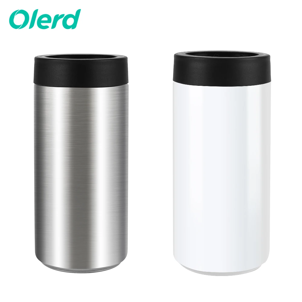

OLERD Promotion Coozie 17oz Reusable Insulated Double Wall Shaped Beer Can Cooler Stainless Steel Can Cooler Cola, Customized color acceptable