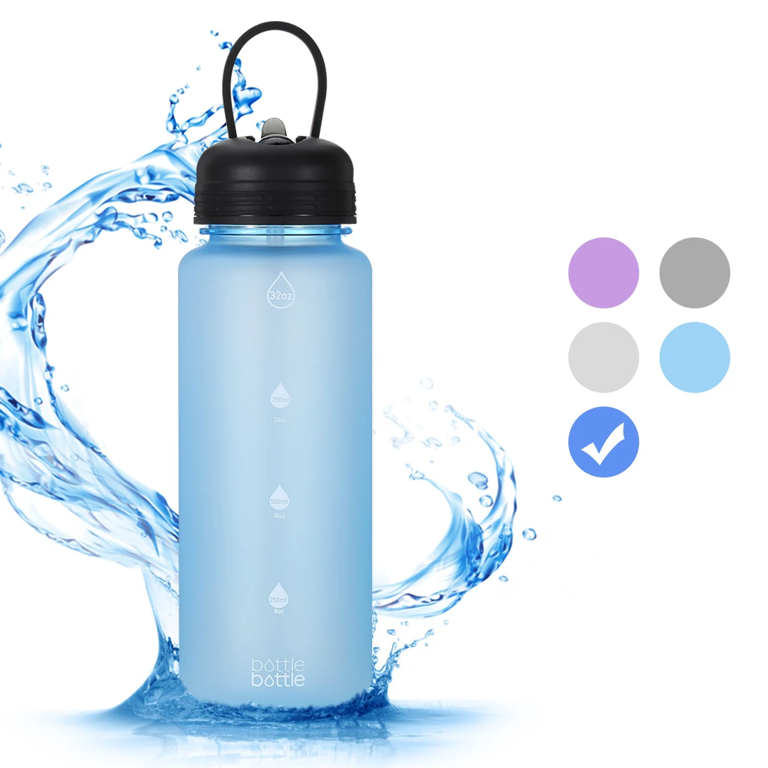 

Wholesales Leakproof 900ML BPA Free Hotsale 700ml Tritan Plastic bottle with handle lid Fruit Infuser plastic Water Bottle, Customized color acceptable
