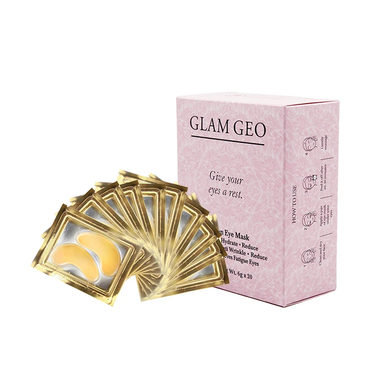 

Private Sticker label 24k gold collagen eye golden mask gel pad