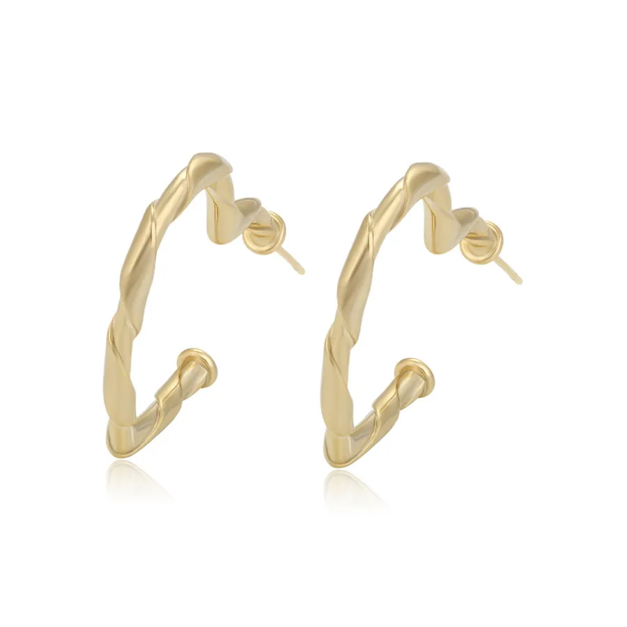 

BLE-1549 xuping jewelry Customized high-quality simple fashion creative love 14K gold-plated earrings