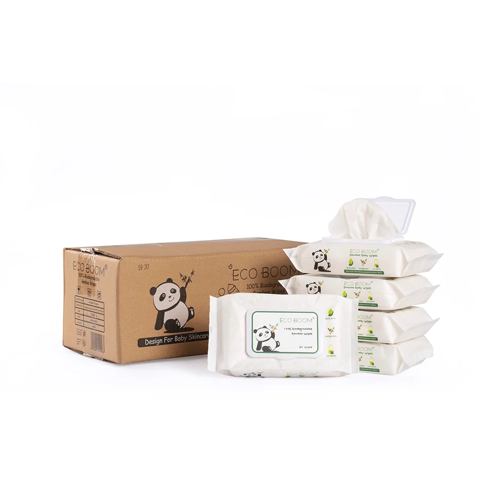 

ECO BOOM soft baby private label toilet tissue manufacturer biodegradable wet organic wipes
