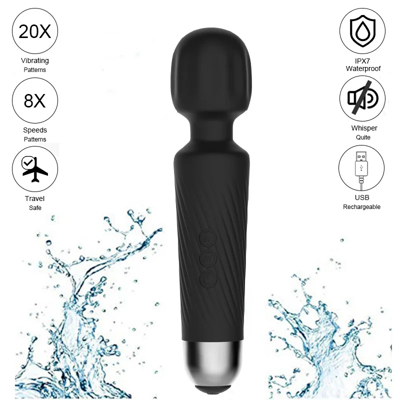 

Popular Powerful Vibrators Quiet Personal Wand Massager Cordless