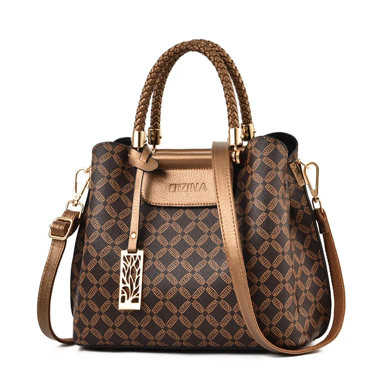 

2020 new trendy fashion handbags atmospheric all-match single shoulder messenger bag ladies leather bag