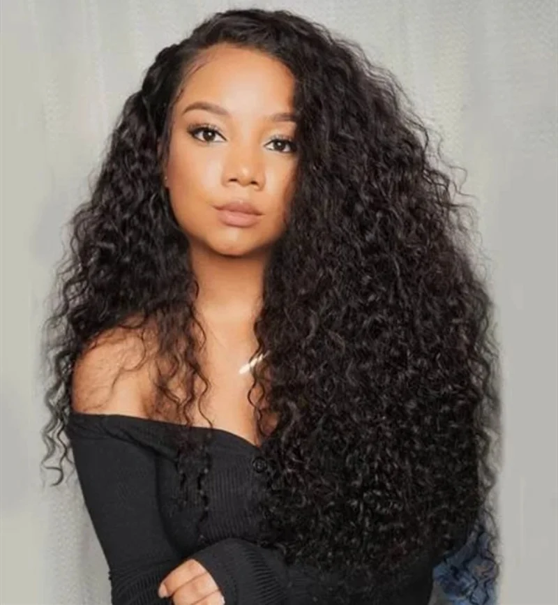 

Long Style Curly Wig Headgear For Black Women Ladies Synthetic Wigs Free Hairnet