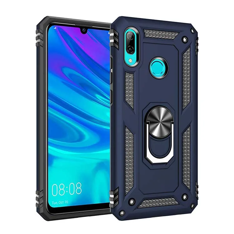 

Red Shockproof Rugged Mobile Cover For Samsung A20 Finger Ring Phone Case TPU+PC Protector For Samsung A20 Armor Case
