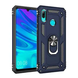 Red Shockproof Rugged Mobile Cover For Samsung A20 Finger Ring Phone Case TPU+PC Protector For Samsung A20 Armor Case