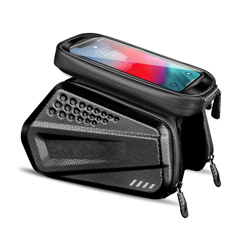 

Dropshipping Rainproof Bike Bag Frame Front Top Tube MTB Waterproof Cycling Bag 3D Shell Reflective Phone Touchscreen Bag