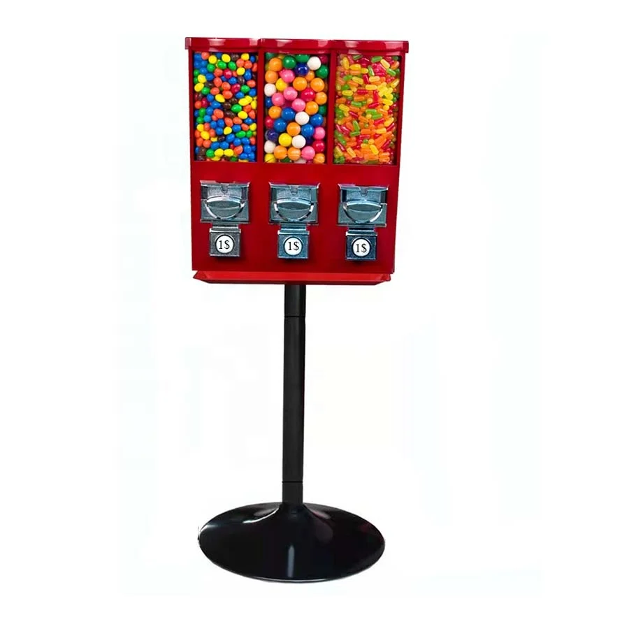 
Triple Head Bulk Candy Vending Machines Triple Gumball vending Machine for Sale  (62326366165)
