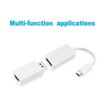 

New 2 in 1 Type C To DP Displayport To HDMI Adapter Usb C 3.1 cable For Macbook Pro