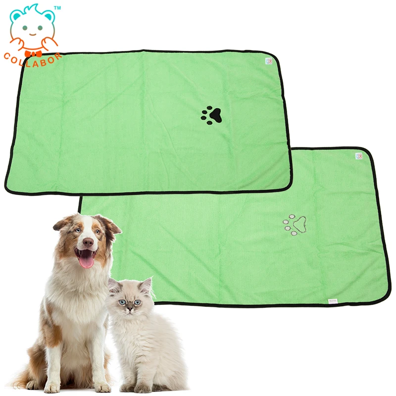 

COLLABOR Bichon Frise Super Absorbent Synthetic Pet Bathing Microfiber Towel Pet For Dog And Cat, 8 pcs different color or customized
