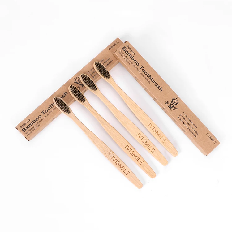 

Biodegradable Handle Bristle High Quality Hotel Adult Bamboo Toothbrush