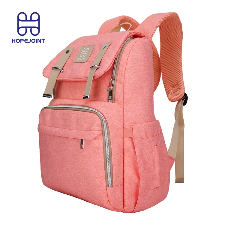

Nappy Backpack Bag Mummy Large Capacity Mom Diaper Bags For Mum Baby With Changing Pad Set Travel Pack Wholesale Nice Backpacks, Orange