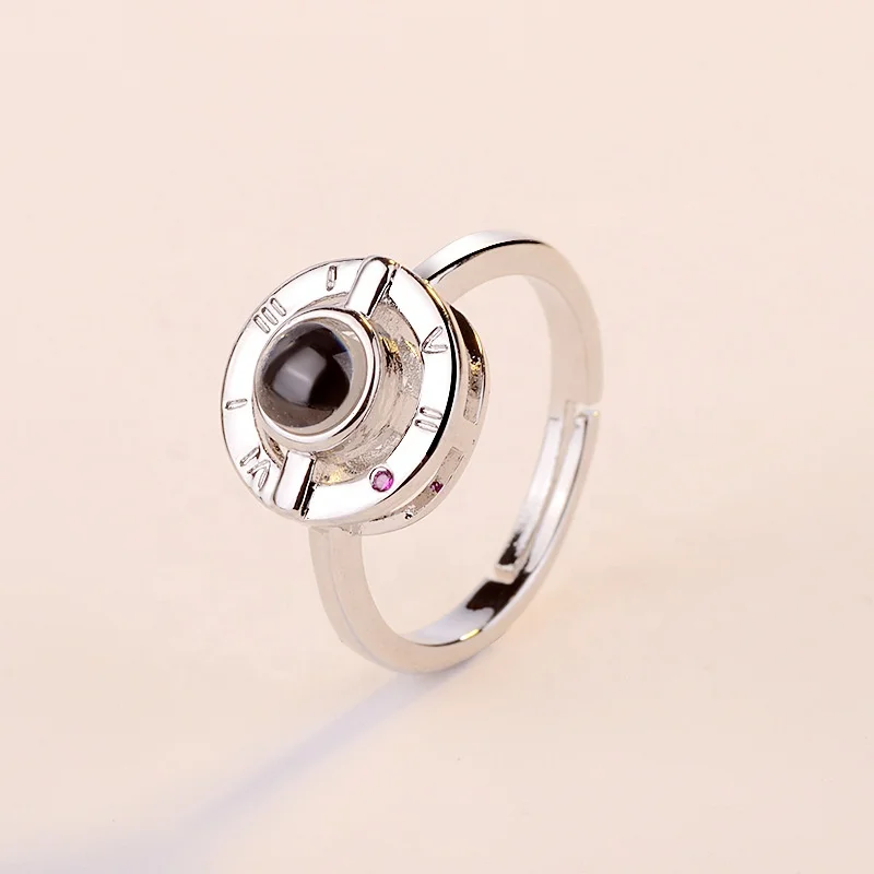 

Women Engagement Handmade Small One hundred languages New Arrive Ring Engraved Love Ring Jewelry