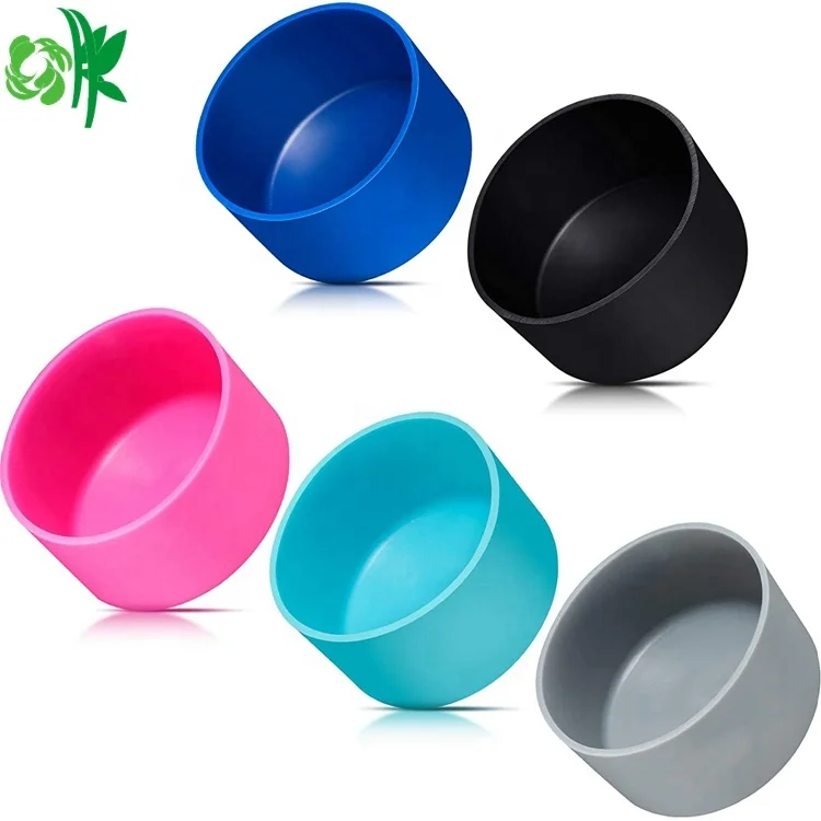 

OKSILICONE Non Slip Silicone Protective Silicone Boot Sleeve Shockproof Water Bottle Bottom Covers for Outdoor and Indoor use, As picture shown