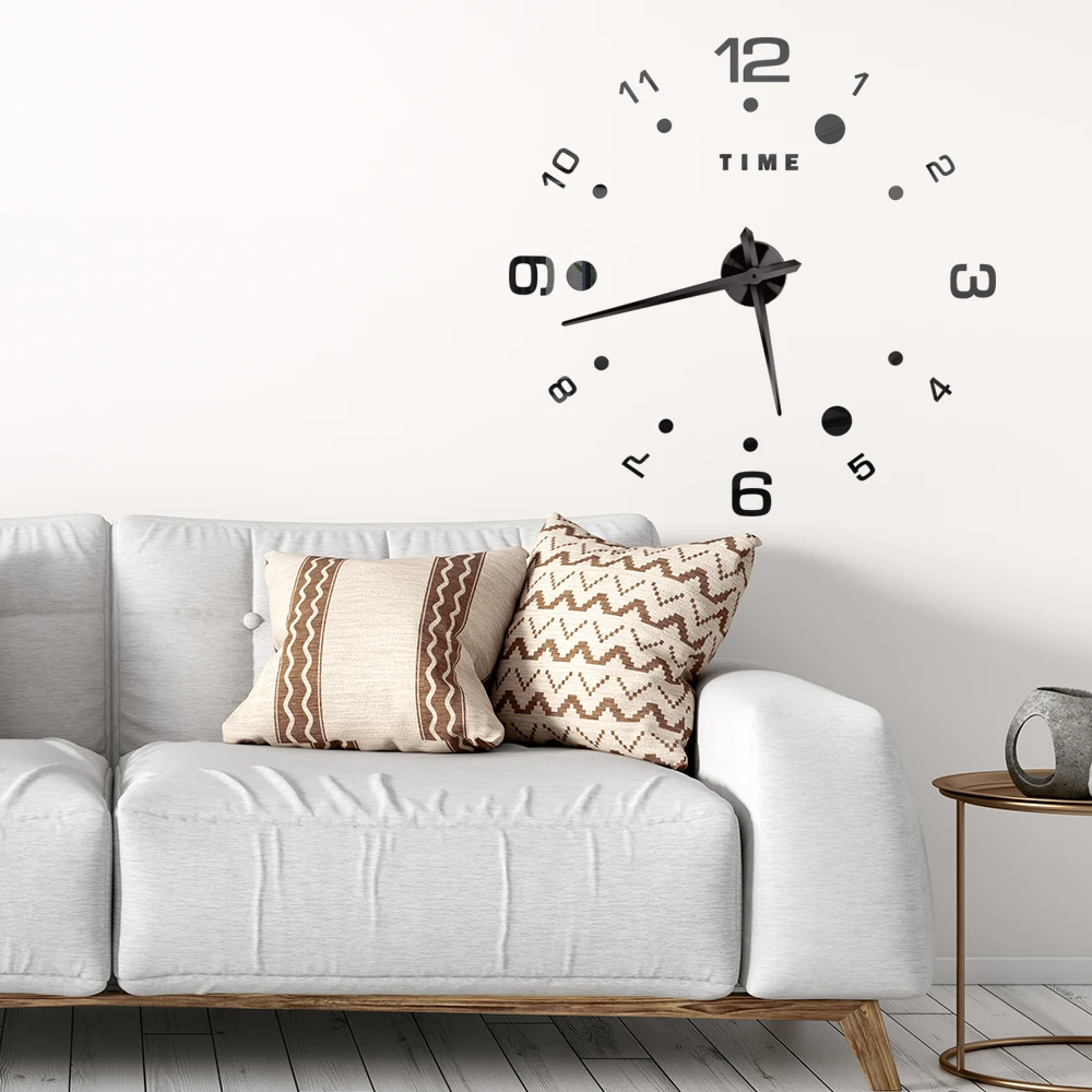 

Modern Digital Design Large DIY 3D Wall Clock Home Decoration Art Watch Mirror Sticker Clock