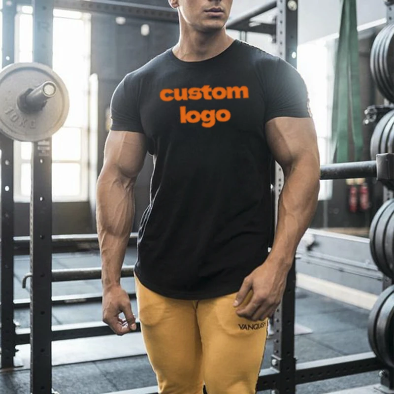 

Hot Sale Mans Spandex camiseta d Tshirts Running Muscle Silm Fit Super Dry fit T-Shirts Fitness Gym Sports Training Wear tshirts