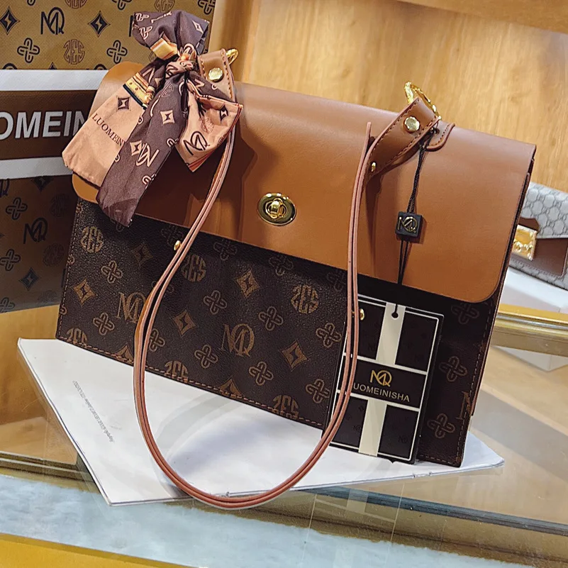 

Custom Logo Luxury Hand bags Young Ladies Design Quality Large Handbags Girls Fashion Scarves Purses For Female