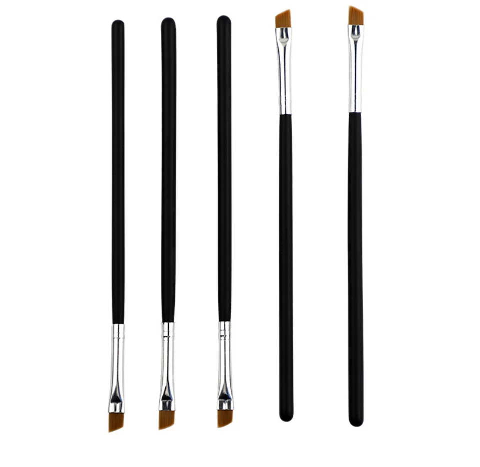 

Wood handle eyebrow cosmetic eyebrow angled makeup brush