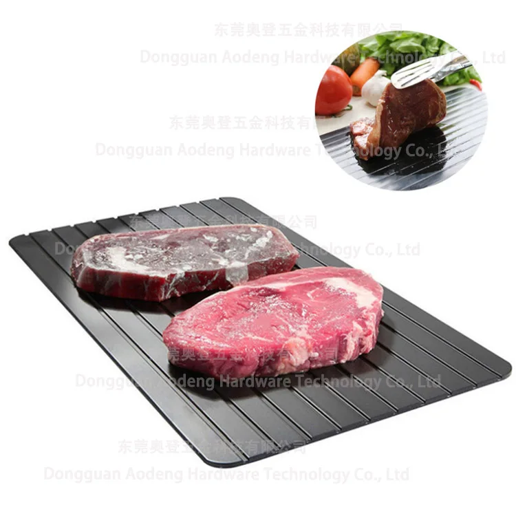 

Fast Defrosting Tray Safe Thawing Plate Frozen Meat and Food Natural Defrost Miracle Thaw, Black