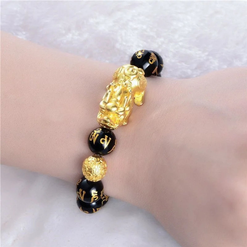 

2021 fashion metal beads pixiu bracelet women