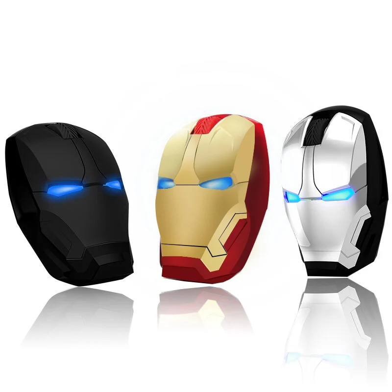 

Iron Man Mouse Wireless Mouse Gaming Mouse Gamer Computer Mice Button Silent Click 800/1200/1600/2400DPI Adjustable computer