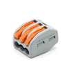 QWT 3 port terminal block , PCT-213 lever nut compact push butt joint cable equivalent for wagos 222 connectors