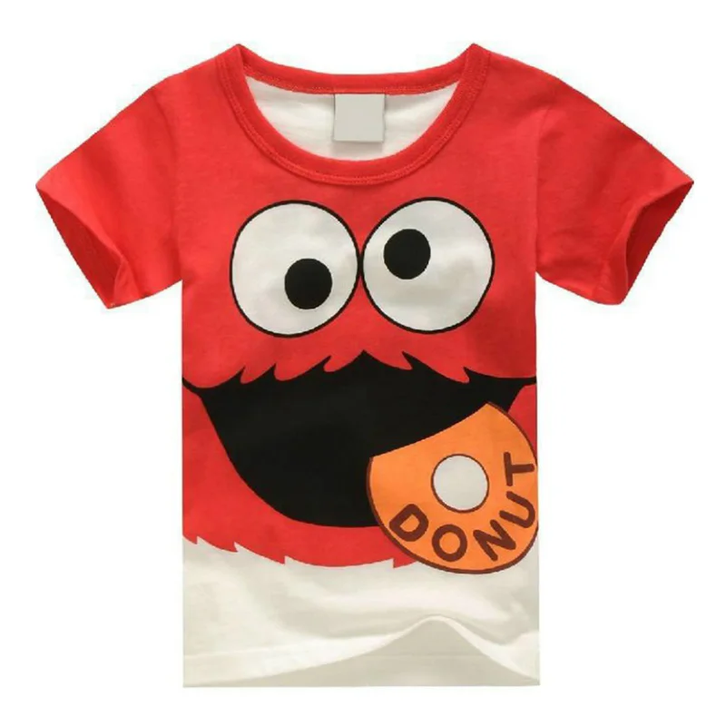 

Children Clothes 2021 New Summer Big Mouth Biscuit Short-sleeved T-shirt Children's Clothes Children Baby Boys Girls