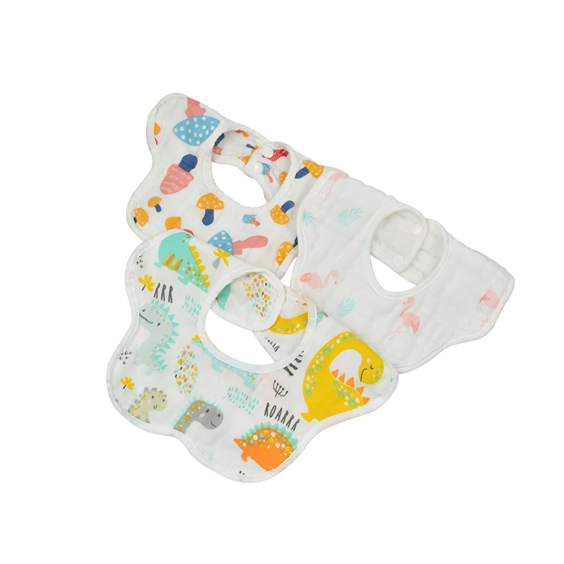 
Personalized baby bibs cartoon pattern cotton with snaps 