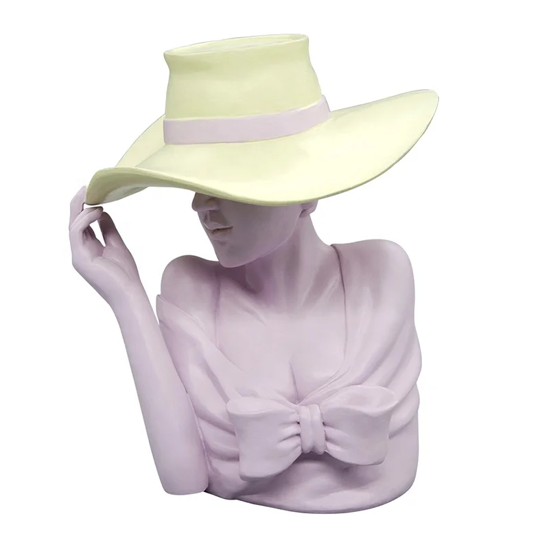 

Woman Head Vase European Modern Art Flower Arrangement Ornaments Home Decorations Creative Vase Resin Crafts Elegant and Quiet, Pictures showed