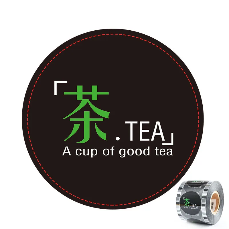 
Customized Printing Logo Esay Peel Laminated Bubble Tea/Yogurt Cup Sealing Film For Plastic/Paper Cup 