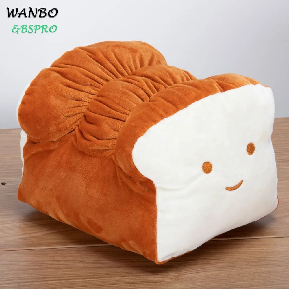 
BSpro #B1903 wholesale 12' bread plush pillow cute food plush toy 