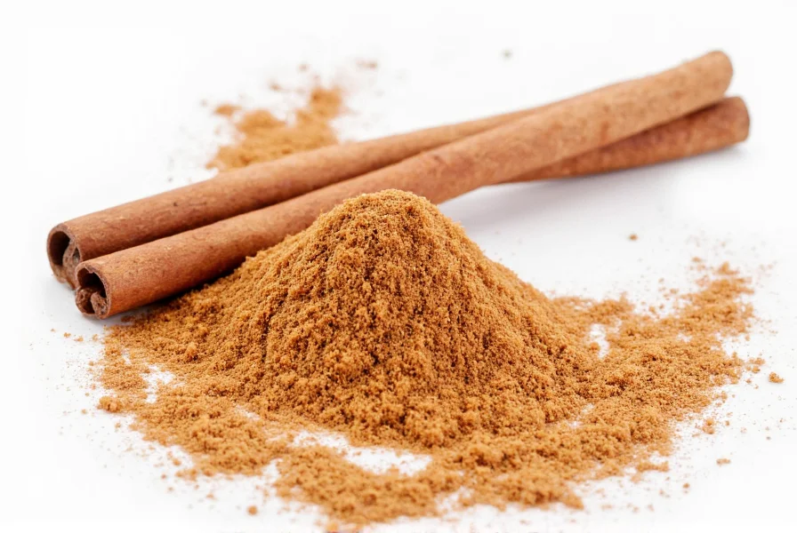 Close-up photo of ground cinnamon recall notice with FDA warning label and affected product examples