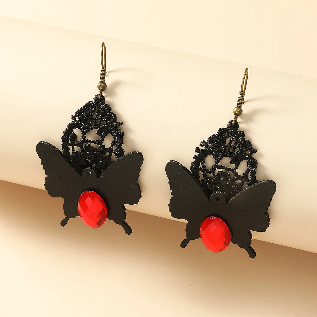 

New Harajuku Statement Lace Butterfly Earrings for women Black Cute Geometric Dangle Drop Gold Earings Fashion Jewelry