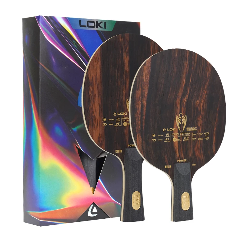Loki Factory Directly K9 Pingpong Blade High Quality Ebony Surface 12K Professional Table Tennis Carbon Blade