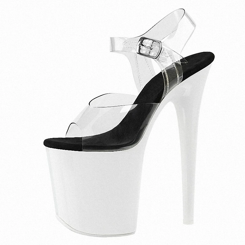 

Women's Shoes Transparent Crystal Sangals Pole Dancing Shoes 8 Inch High Heels Shoes Nightclub Fashion Shoes