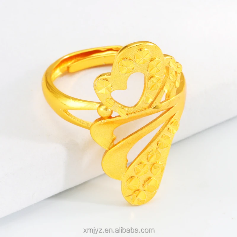 

European And American Ring Source Manufacturers Wholesale Brass Gold-Plated Jewelry Ring Alloy Diamond Ring Women