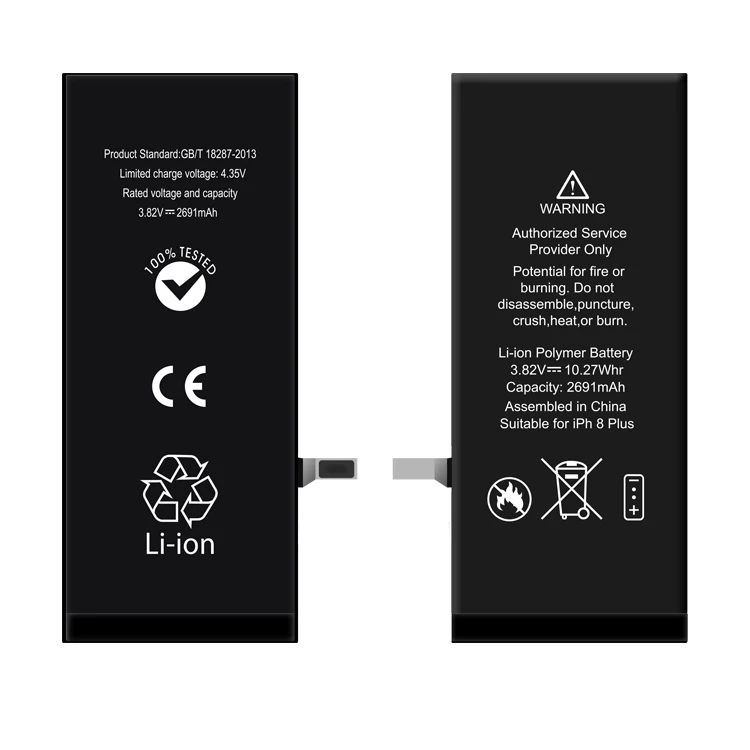 

Mobile phone battery for apple for iphone 8 plus replacement polymer batteries