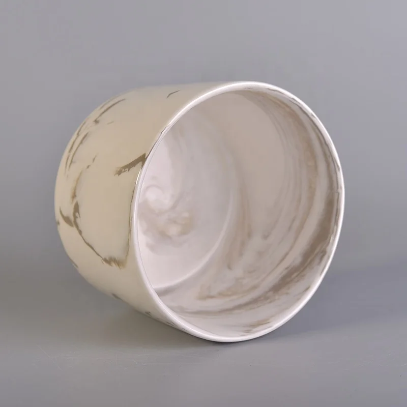 Cylinder mable ceramic candle containers for home decor