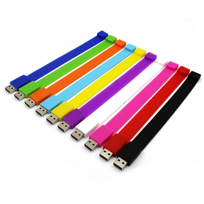 

Brand Logo Wristband USB Flash Drive 8GB 16GB Bracelet USB Pen Drive