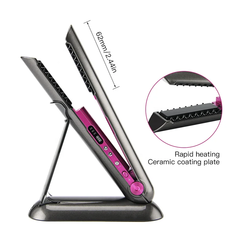 

top sale Home mini hair straightener Cordless Hair Straightener Machine Ceramic Flat Iron Wireless Hair Straightener