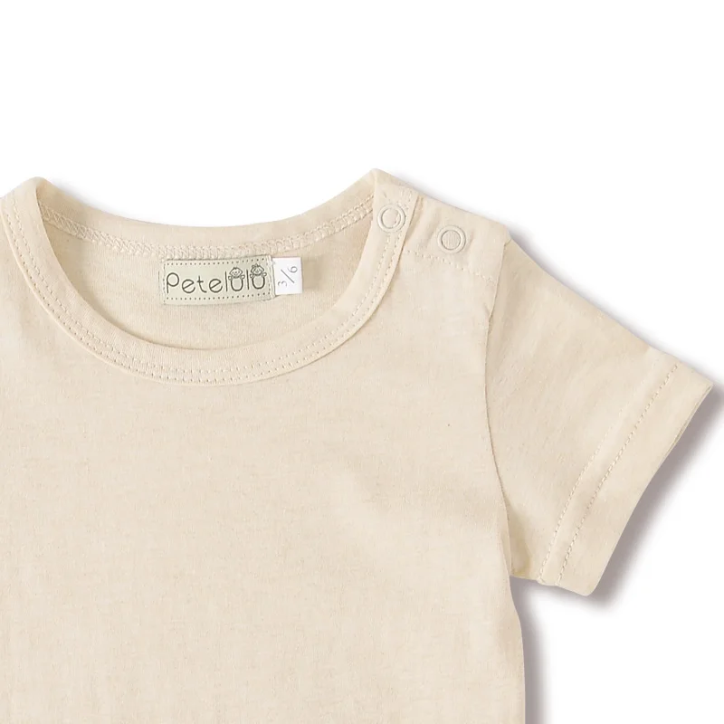 
Good Sell 100% Natural Cotton Plain Cute Organic Cotton Baby Romper 